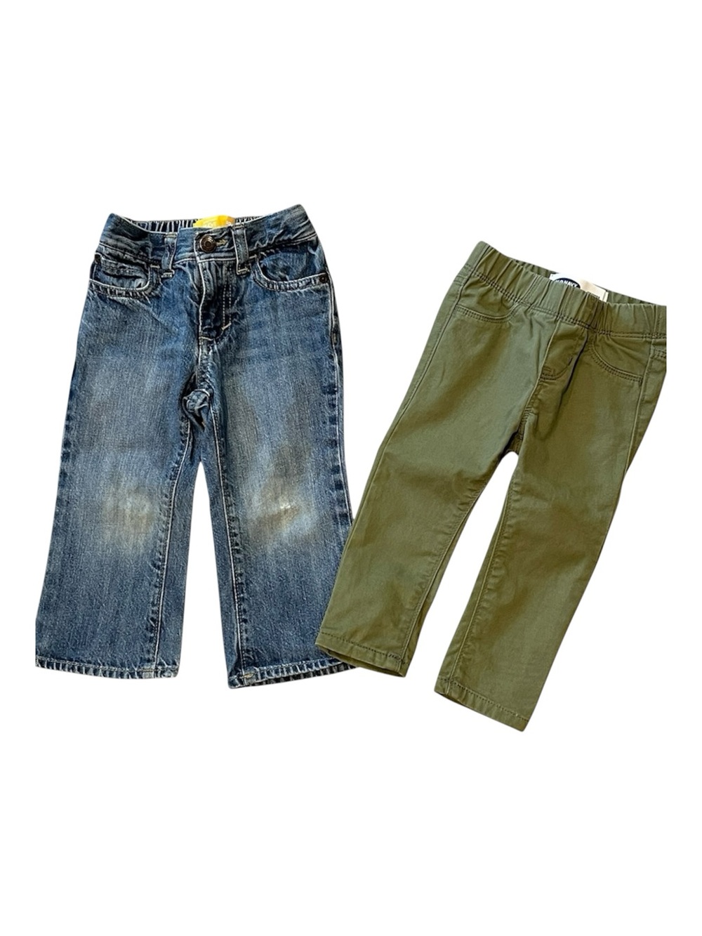 Old Navy 18-24M Boot Cut Denim Jeans Green Stretch Jeggings Toddler Pants Bundle